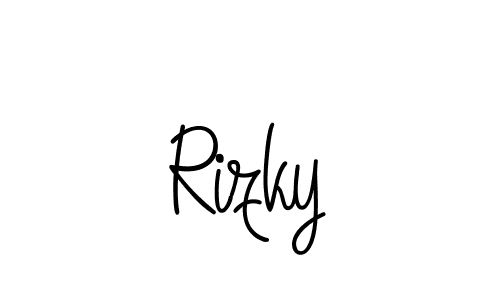Also You can easily find your signature by using the search form. We will create Rizky name handwritten signature images for you free of cost using Angelique-Rose-font-FFP sign style. Rizky signature style 5 images and pictures png