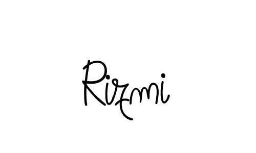 The best way (Angelique-Rose-font-FFP) to make a short signature is to pick only two or three words in your name. The name Rizmi include a total of six letters. For converting this name. Rizmi signature style 5 images and pictures png