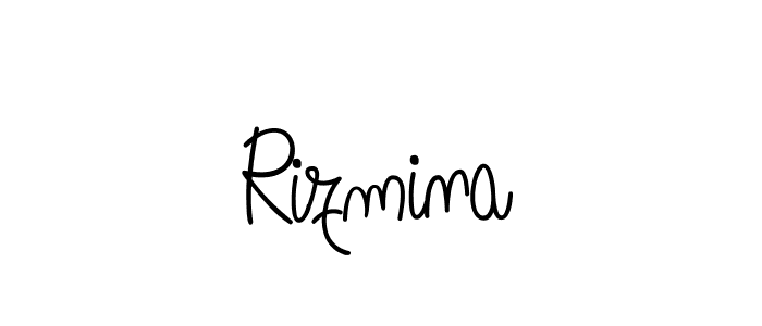 Rizmina stylish signature style. Best Handwritten Sign (Angelique-Rose-font-FFP) for my name. Handwritten Signature Collection Ideas for my name Rizmina. Rizmina signature style 5 images and pictures png