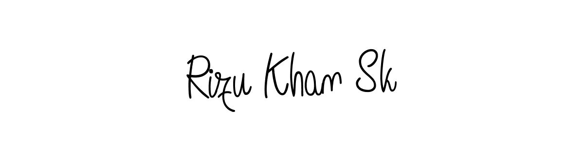 Also we have Rizu Khan Sk name is the best signature style. Create professional handwritten signature collection using Angelique-Rose-font-FFP autograph style. Rizu Khan Sk signature style 5 images and pictures png