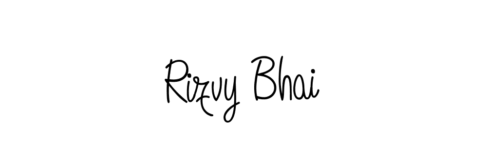 Also we have Rizvy Bhai name is the best signature style. Create professional handwritten signature collection using Angelique-Rose-font-FFP autograph style. Rizvy Bhai signature style 5 images and pictures png