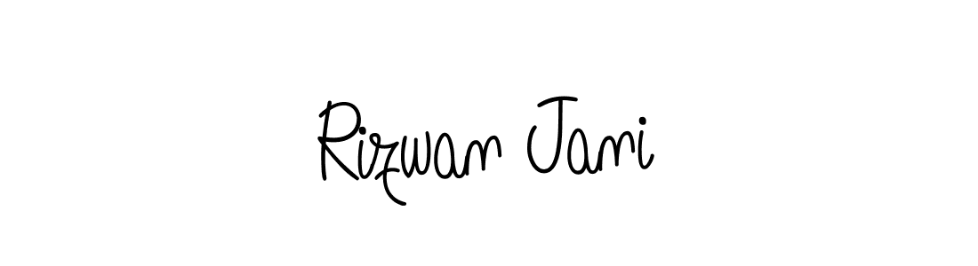 Use a signature maker to create a handwritten signature online. With this signature software, you can design (Angelique-Rose-font-FFP) your own signature for name Rizwan Jani. Rizwan Jani signature style 5 images and pictures png