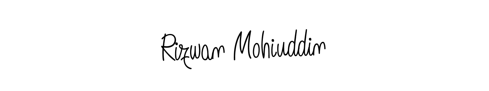 The best way (Angelique-Rose-font-FFP) to make a short signature is to pick only two or three words in your name. The name Rizwan Mohiuddin include a total of six letters. For converting this name. Rizwan Mohiuddin signature style 5 images and pictures png