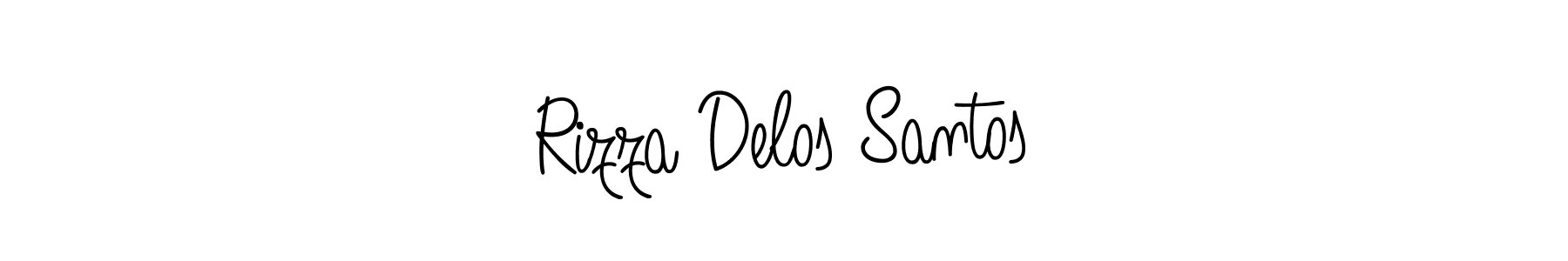 Rizza Delos Santos stylish signature style. Best Handwritten Sign (Angelique-Rose-font-FFP) for my name. Handwritten Signature Collection Ideas for my name Rizza Delos Santos. Rizza Delos Santos signature style 5 images and pictures png