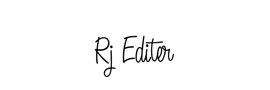 Make a beautiful signature design for name Rj Editer. With this signature (Angelique-Rose-font-FFP) style, you can create a handwritten signature for free. Rj Editer signature style 5 images and pictures png