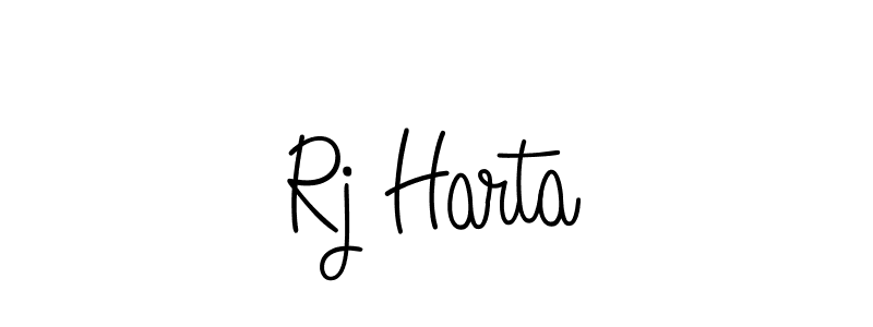 Rj Harta stylish signature style. Best Handwritten Sign (Angelique-Rose-font-FFP) for my name. Handwritten Signature Collection Ideas for my name Rj Harta. Rj Harta signature style 5 images and pictures png