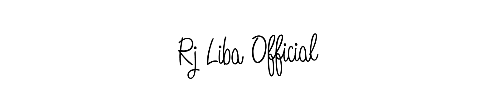 Make a beautiful signature design for name Rj Liba Official. With this signature (Angelique-Rose-font-FFP) style, you can create a handwritten signature for free. Rj Liba Official signature style 5 images and pictures png