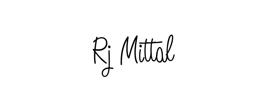 Rj Mittal stylish signature style. Best Handwritten Sign (Angelique-Rose-font-FFP) for my name. Handwritten Signature Collection Ideas for my name Rj Mittal. Rj Mittal signature style 5 images and pictures png