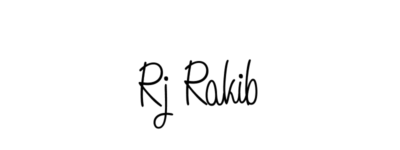The best way (Angelique-Rose-font-FFP) to make a short signature is to pick only two or three words in your name. The name Rj Rakib include a total of six letters. For converting this name. Rj Rakib signature style 5 images and pictures png