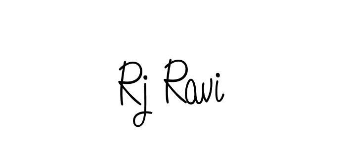 How to make Rj Ravi name signature. Use Angelique-Rose-font-FFP style for creating short signs online. This is the latest handwritten sign. Rj Ravi signature style 5 images and pictures png