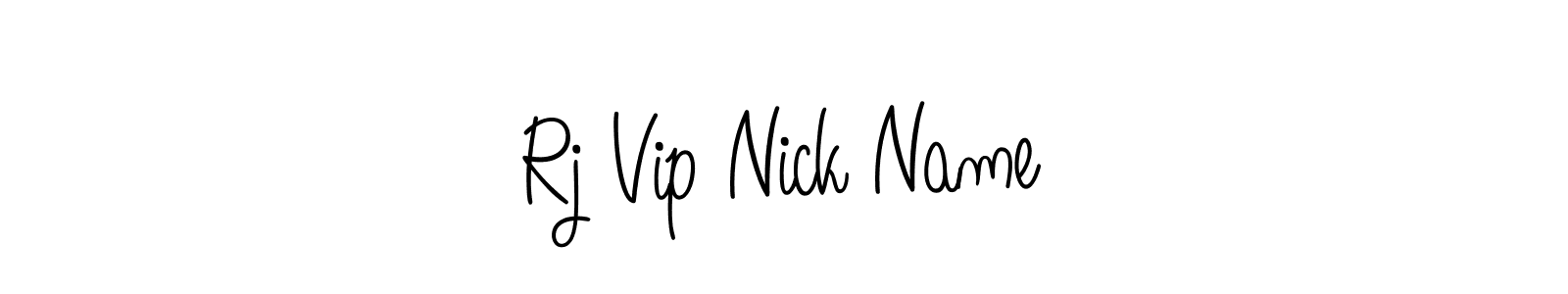 The best way (Angelique-Rose-font-FFP) to make a short signature is to pick only two or three words in your name. The name Rj Vip Nick Name include a total of six letters. For converting this name. Rj Vip Nick Name signature style 5 images and pictures png