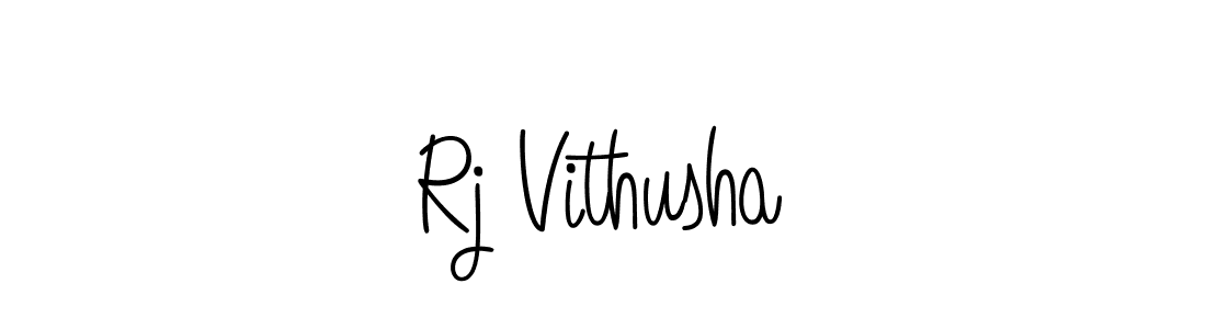 Use a signature maker to create a handwritten signature online. With this signature software, you can design (Angelique-Rose-font-FFP) your own signature for name Rj Vithusha. Rj Vithusha signature style 5 images and pictures png