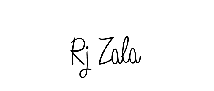 Design your own signature with our free online signature maker. With this signature software, you can create a handwritten (Angelique-Rose-font-FFP) signature for name Rj Zala. Rj Zala signature style 5 images and pictures png