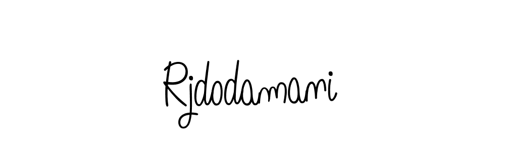 Make a beautiful signature design for name Rjdodamani. With this signature (Angelique-Rose-font-FFP) style, you can create a handwritten signature for free. Rjdodamani signature style 5 images and pictures png