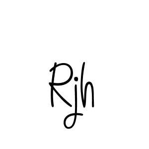 Design your own signature with our free online signature maker. With this signature software, you can create a handwritten (Angelique-Rose-font-FFP) signature for name Rjh. Rjh signature style 5 images and pictures png