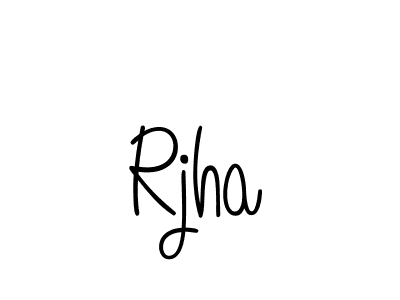 Create a beautiful signature design for name Rjha. With this signature (Angelique-Rose-font-FFP) fonts, you can make a handwritten signature for free. Rjha signature style 5 images and pictures png