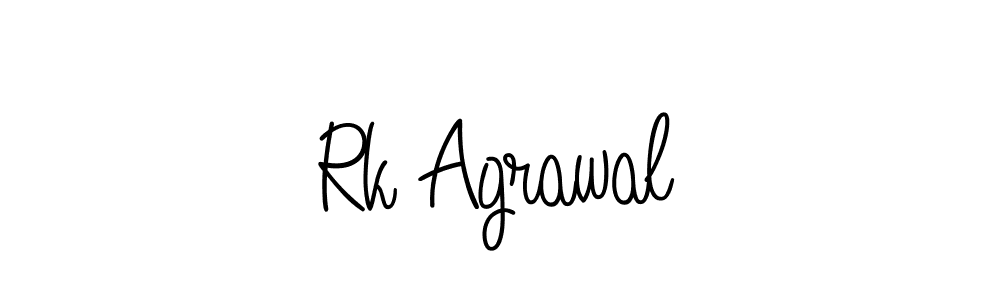 Create a beautiful signature design for name Rk Agrawal. With this signature (Angelique-Rose-font-FFP) fonts, you can make a handwritten signature for free. Rk Agrawal signature style 5 images and pictures png