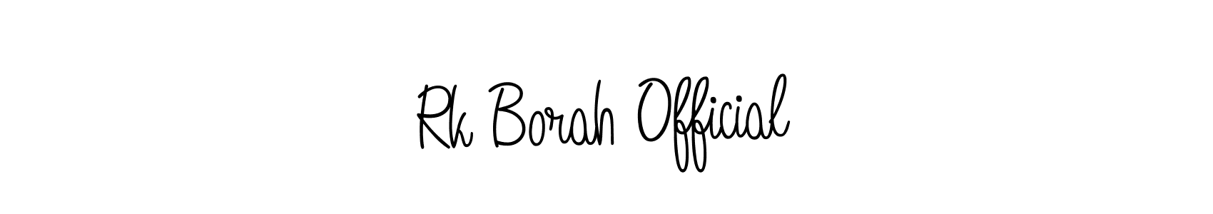 Design your own signature with our free online signature maker. With this signature software, you can create a handwritten (Angelique-Rose-font-FFP) signature for name Rk Borah Official. Rk Borah Official signature style 5 images and pictures png