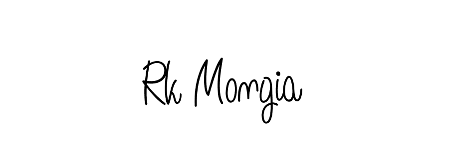 Make a beautiful signature design for name Rk Mongia. With this signature (Angelique-Rose-font-FFP) style, you can create a handwritten signature for free. Rk Mongia signature style 5 images and pictures png