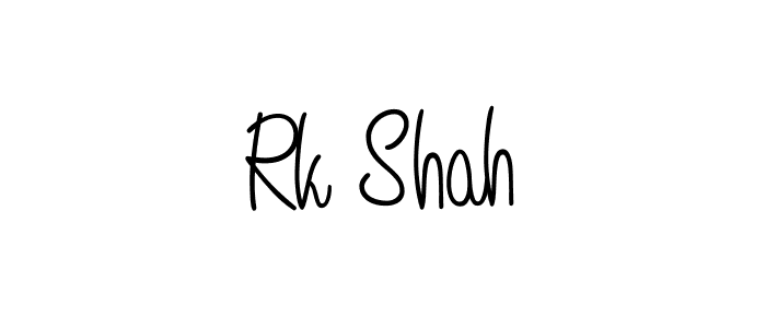 Rk Shah stylish signature style. Best Handwritten Sign (Angelique-Rose-font-FFP) for my name. Handwritten Signature Collection Ideas for my name Rk Shah. Rk Shah signature style 5 images and pictures png