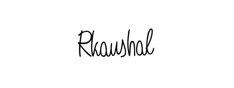 How to make Rkaushal name signature. Use Angelique-Rose-font-FFP style for creating short signs online. This is the latest handwritten sign. Rkaushal signature style 5 images and pictures png