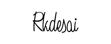 Try this chic Rkdesai handwritten sign style. Using Angelique-Rose-font-FFP font elements, it gives your name a sleek, memorable identity. Rkdesai signature style 5 images and pictures png