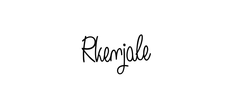 How to make Rkenjale name signature. Use Angelique-Rose-font-FFP style for creating short signs online. This is the latest handwritten sign. Rkenjale signature style 5 images and pictures png