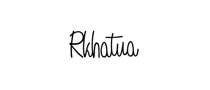 Create a beautiful signature design for name Rkhatua. With this signature (Angelique-Rose-font-FFP) fonts, you can make a handwritten signature for free. Rkhatua signature style 5 images and pictures png