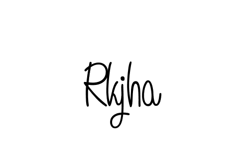 You can use this online signature creator to create a handwritten signature for the name Rkjha. This is the best online autograph maker. Rkjha signature style 5 images and pictures png