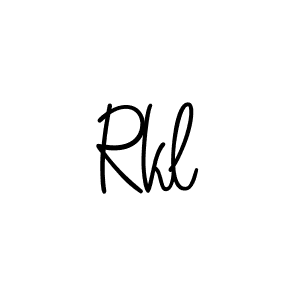 You should practise on your own different ways (Angelique-Rose-font-FFP) to write your name (Rkl) in signature. don't let someone else do it for you. Rkl signature style 5 images and pictures png