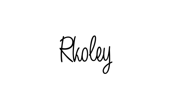 You should practise on your own different ways (Angelique-Rose-font-FFP) to write your name (Rkoley) in signature. don't let someone else do it for you. Rkoley signature style 5 images and pictures png