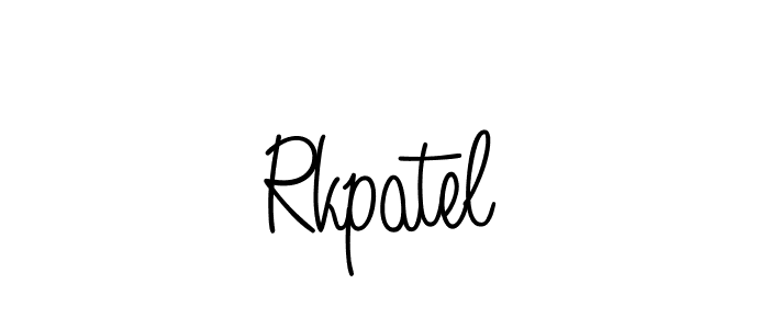 Rkpatel stylish signature style. Best Handwritten Sign (Angelique-Rose-font-FFP) for my name. Handwritten Signature Collection Ideas for my name Rkpatel. Rkpatel signature style 5 images and pictures png