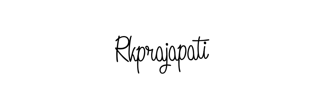 How to make Rkprajapati name signature. Use Angelique-Rose-font-FFP style for creating short signs online. This is the latest handwritten sign. Rkprajapati signature style 5 images and pictures png