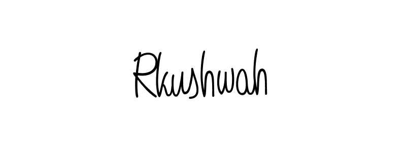 Use a signature maker to create a handwritten signature online. With this signature software, you can design (Angelique-Rose-font-FFP) your own signature for name Rkushwah. Rkushwah signature style 5 images and pictures png
