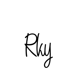 How to make Rky name signature. Use Angelique-Rose-font-FFP style for creating short signs online. This is the latest handwritten sign. Rky signature style 5 images and pictures png