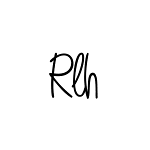 Use a signature maker to create a handwritten signature online. With this signature software, you can design (Angelique-Rose-font-FFP) your own signature for name Rlh. Rlh signature style 5 images and pictures png