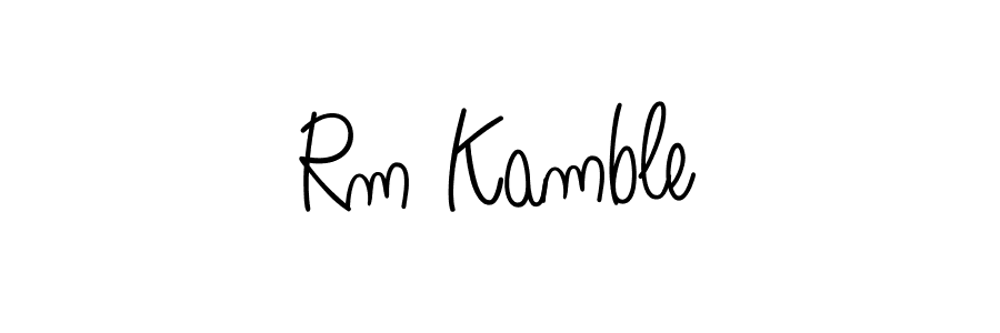 Rm Kamble stylish signature style. Best Handwritten Sign (Angelique-Rose-font-FFP) for my name. Handwritten Signature Collection Ideas for my name Rm Kamble. Rm Kamble signature style 5 images and pictures png