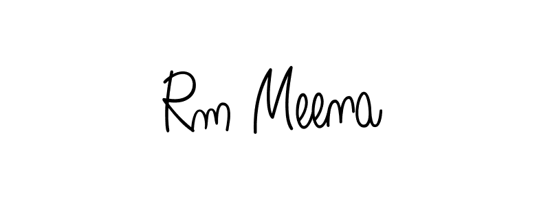 Create a beautiful signature design for name Rm Meena. With this signature (Angelique-Rose-font-FFP) fonts, you can make a handwritten signature for free. Rm Meena signature style 5 images and pictures png