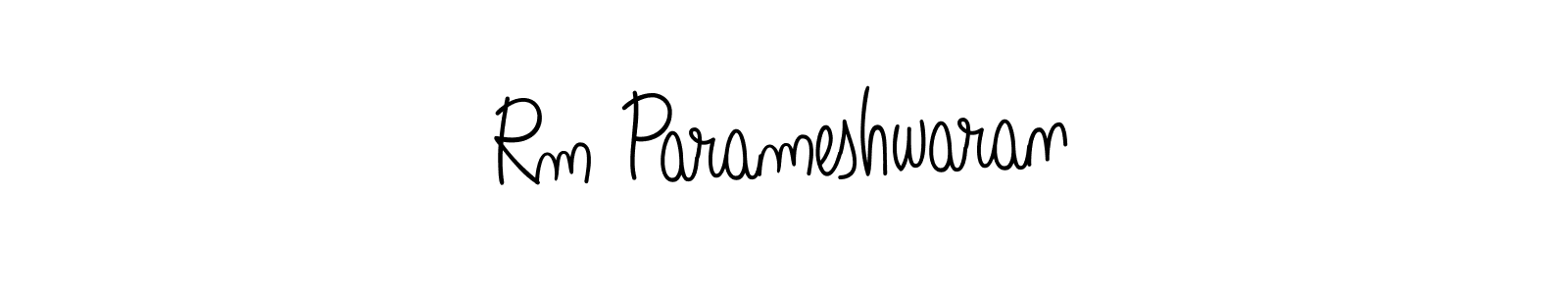 Create a beautiful signature design for name Rm Parameshwaran. With this signature (Angelique-Rose-font-FFP) fonts, you can make a handwritten signature for free. Rm Parameshwaran signature style 5 images and pictures png