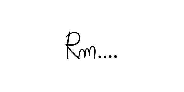 Create a beautiful signature design for name Rm..... With this signature (Angelique-Rose-font-FFP) fonts, you can make a handwritten signature for free. Rm.... signature style 5 images and pictures png