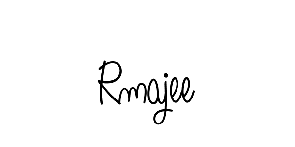 Use a signature maker to create a handwritten signature online. With this signature software, you can design (Angelique-Rose-font-FFP) your own signature for name Rmajee. Rmajee signature style 5 images and pictures png