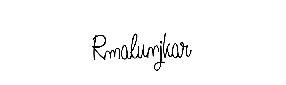 Rmalunjkar stylish signature style. Best Handwritten Sign (Angelique-Rose-font-FFP) for my name. Handwritten Signature Collection Ideas for my name Rmalunjkar. Rmalunjkar signature style 5 images and pictures png