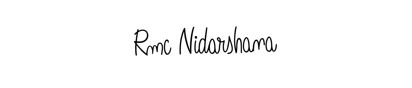 Also we have Rmc Nidarshana name is the best signature style. Create professional handwritten signature collection using Angelique-Rose-font-FFP autograph style. Rmc Nidarshana signature style 5 images and pictures png
