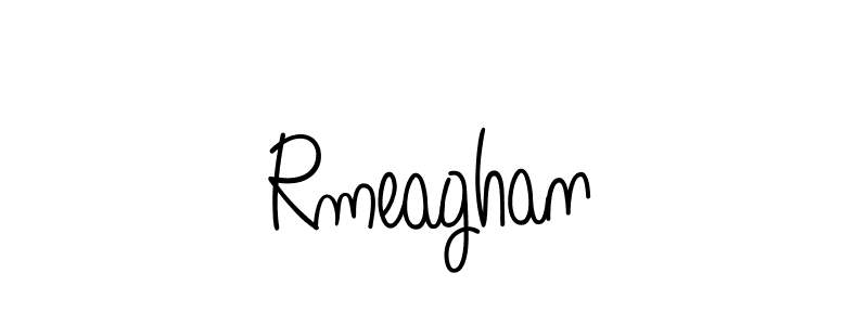 Make a beautiful signature design for name Rmeaghan. With this signature (Angelique-Rose-font-FFP) style, you can create a handwritten signature for free. Rmeaghan signature style 5 images and pictures png