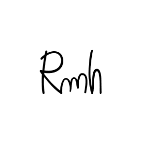 Create a beautiful signature design for name Rmh. With this signature (Angelique-Rose-font-FFP) fonts, you can make a handwritten signature for free. Rmh signature style 5 images and pictures png