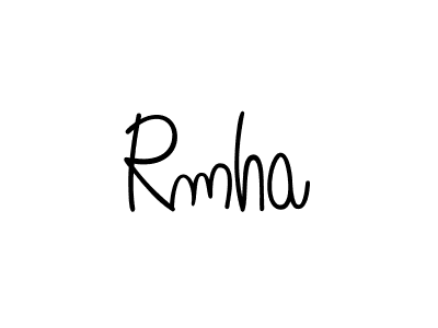How to make Rmha name signature. Use Angelique-Rose-font-FFP style for creating short signs online. This is the latest handwritten sign. Rmha signature style 5 images and pictures png