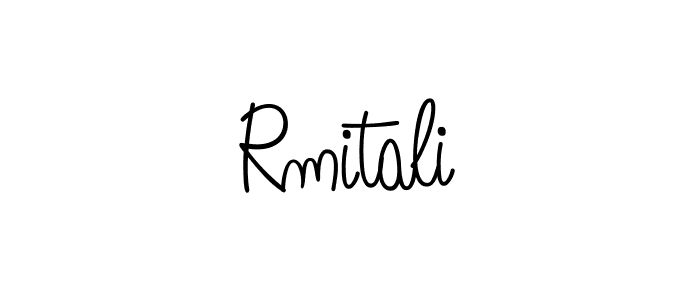 You should practise on your own different ways (Angelique-Rose-font-FFP) to write your name (Rmitali) in signature. don't let someone else do it for you. Rmitali signature style 5 images and pictures png
