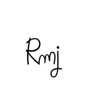 Rmj stylish signature style. Best Handwritten Sign (Angelique-Rose-font-FFP) for my name. Handwritten Signature Collection Ideas for my name Rmj. Rmj signature style 5 images and pictures png