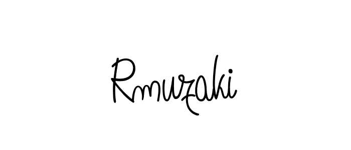 You should practise on your own different ways (Angelique-Rose-font-FFP) to write your name (Rmuzaki) in signature. don't let someone else do it for you. Rmuzaki signature style 5 images and pictures png