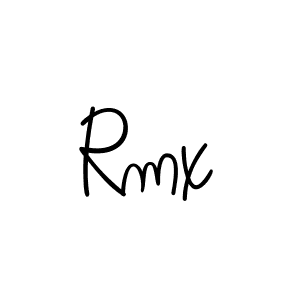 You should practise on your own different ways (Angelique-Rose-font-FFP) to write your name (Rmx) in signature. don't let someone else do it for you. Rmx signature style 5 images and pictures png